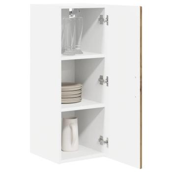 Küchenwandschrank mit Regal 2 pcs Artisan-Eiche 30 x 31 x 80 cm