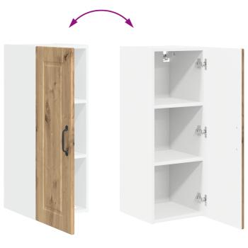 Küchenwandschrank mit Regal 2 pcs Artisan-Eiche 30 x 31 x 80 cm