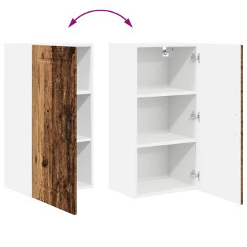 Küchenwandschrank mit Tür Altholz 40 x 31 x 80 cm Holzwerkstoff