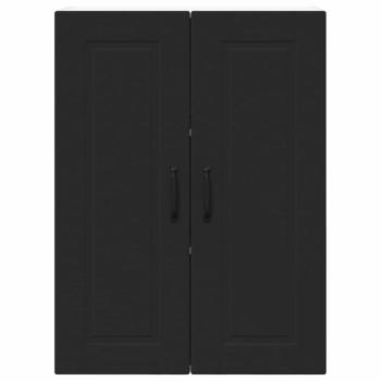 Küchenwandschrank mit Tür Schwarz 60 x 31 x 80 cm Holzwerkstoff