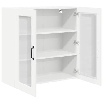 Küchenwandschrank mit Regal Weiß 80 x 31 x 80 cm Holzwerkstoff