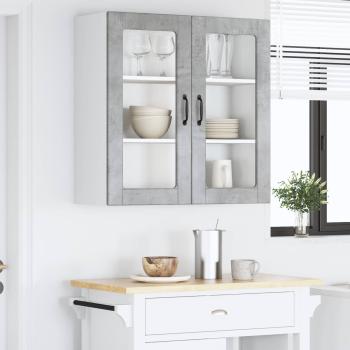 Küchenwandschrank Beton Grau 80 x 31 x 80 cm Holzwerkstoff