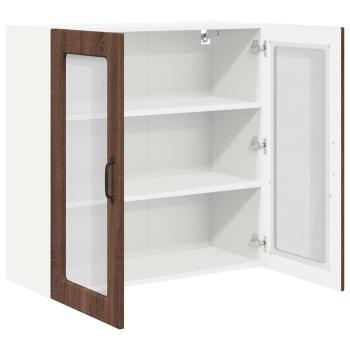 Küchenwandschrank mit Regal Braun Eichen-Optik 80 x 31 x 80 cm