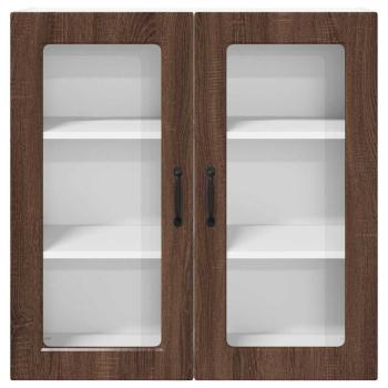Küchenwandschrank mit Regal Braun Eichen-Optik 80 x 31 x 80 cm