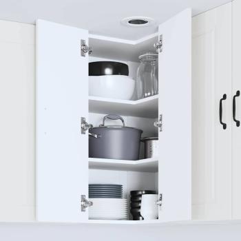 Küchenwandschrank mit Regal Weiß 57 x 57 x 80 cm Holzwerkstoff