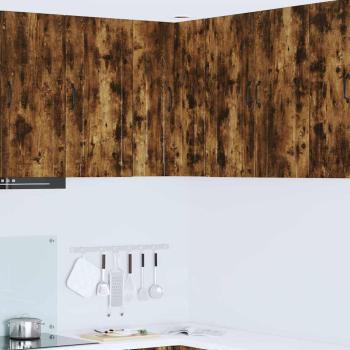 ARDEBO.de - Küchenwandschrank mit Regal Geräucherte Eiche 57 x 57 x 80 cm