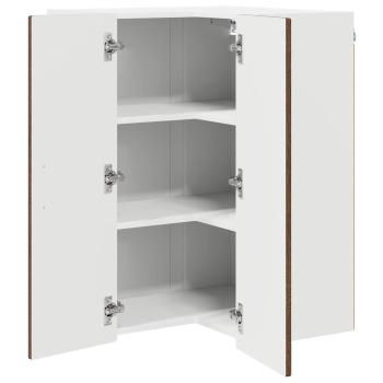 Küchenwandschrank mit Regal Braun Eichen-Optik 57 x 57 x 80 cm
