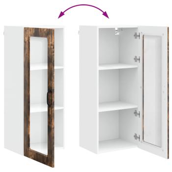 Küchenwandschrank mit Regal Geräucherte Eiche 40 x 31 x 100 cm