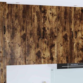 ARDEBO.de - Küchenwandschrank mit Regal Geräucherte Eiche 60 x 31 x 100 cm