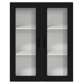 Küchenwandschrank Schwarz 80 x 31 x 100 cm Holzwerkstoff