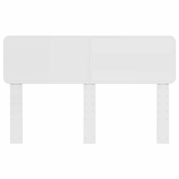 Kopfteil mit Kopfteil Glänzend Weiß 140 cm Holzwerkstoff