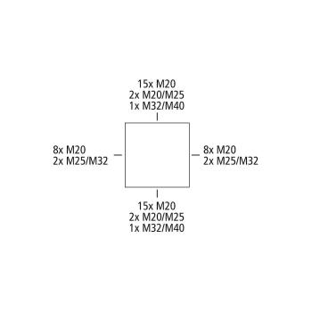 Spelsberg AKL 2-th Leergehäuse, metrische Vorprägungen, IP65, 300x300x209 mm, grau/transparent (74690201)