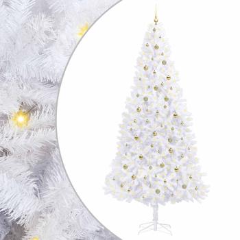 Künstlicher Weihnachtsbaum Weiß 300 cm PVC und Stahl
