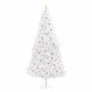 Künstlicher Weihnachtsbaum Weiß 300 cm PVC und Stahl