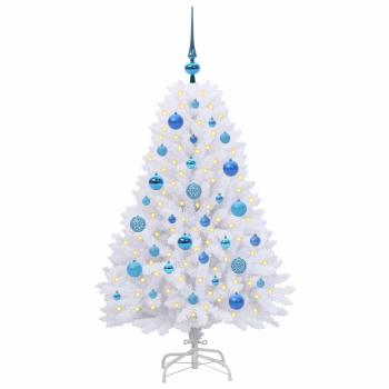 Künstlicher klappbarer Weihnachtsbaum Weiß 120 cm PVC und Stahl
