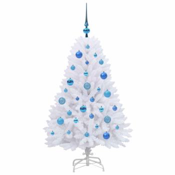Künstlicher klappbarer Weihnachtsbaum Weiß 120 cm PVC und Stahl