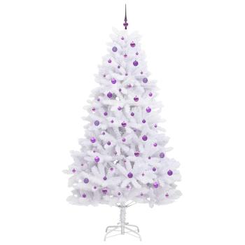 Künstlicher klappbarer Weihnachtsbaum Weiß 240 cm PVC und Stahl