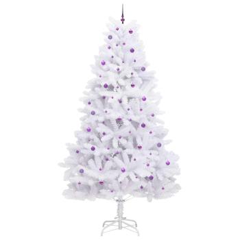 Künstlicher klappbarer Weihnachtsbaum Weiß 300 cm PVC und Stahl