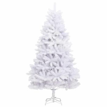 Künstlicher klappbarer Weihnachtsbaum Weiß 300 cm PVC und Stahl