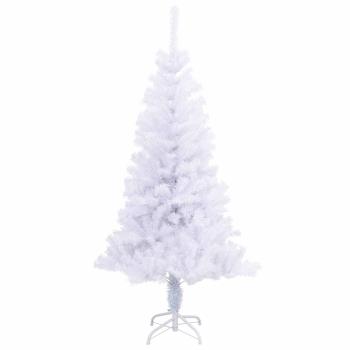 Künstlicher Weihnachtsbaum Weiß 120 cm PVC und Stahl