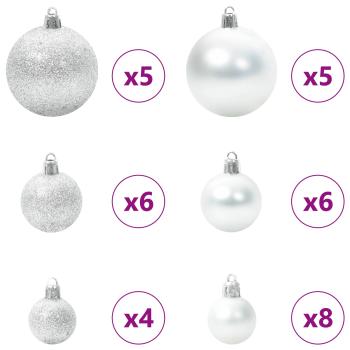 Künstlicher Weihnachtsbaum Weiß 120 cm PVC und Stahl