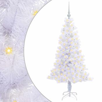 Künstlicher Weihnachtsbaum Weiß 150 cm PVC und Stahl