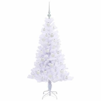 Künstlicher Weihnachtsbaum Weiß 150 cm PVC und Stahl