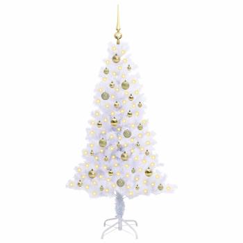 Künstlicher Weihnachtsbaum Weiß 150 cm PVC und Stahl
