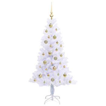 Künstlicher Weihnachtsbaum Weiß 150 cm PVC und Stahl