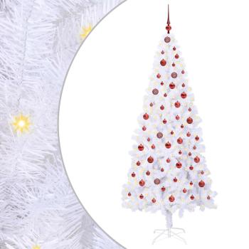 Künstlicher Weihnachtsbaum Weiß 210 cm PVC und Stahl