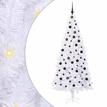 Künstlicher Weihnachtsbaum Weiß 210 cm PVC und Stahl