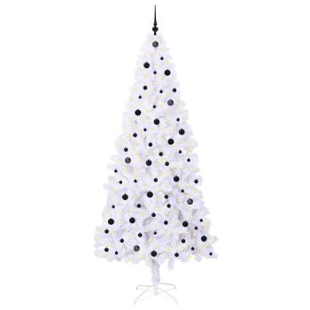 Künstlicher Weihnachtsbaum Weiß 240 cm PVC und Stahl