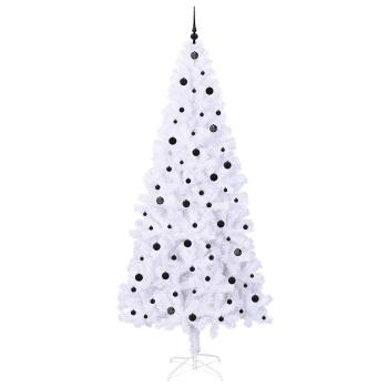 Künstlicher Weihnachtsbaum Weiß 240 cm PVC und Stahl