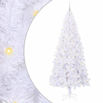 Künstlicher Weihnachtsbaum Weiß 240 cm PVC und Stahl