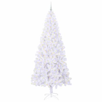 Künstlicher Weihnachtsbaum Weiß 240 cm PVC und Stahl