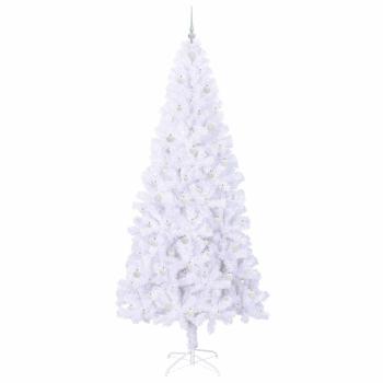 Künstlicher Weihnachtsbaum Weiß 240 cm PVC und Stahl