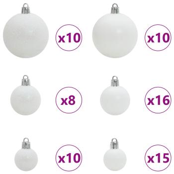 Künstlicher Weihnachtsbaum Weiß 240 cm PVC und Stahl