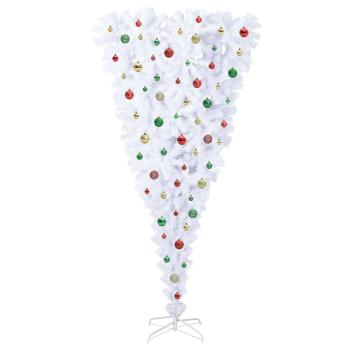 Künstlicher Weihnachtsbaum Weiß 210 cm PVC und Stahl