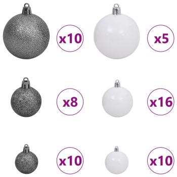 Künstlicher Weihnachtsbaum Weiß 240 cm PVC und Stahl