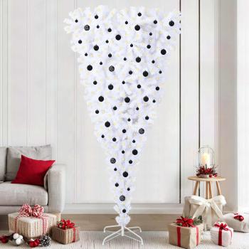 ARDEBO.de - Künstlicher Weihnachtsbaum Weiß 240 cm PVC und Stahl