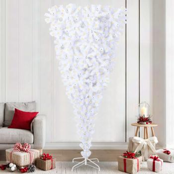 ARDEBO.de - Künstlicher Weihnachtsbaum Weiß 240 cm PVC und Stahl