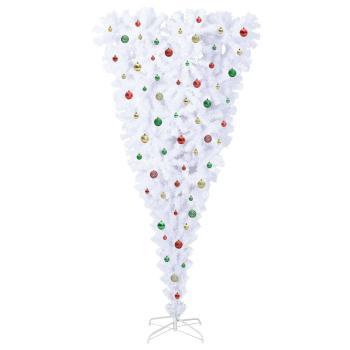 Künstlicher Weihnachtsbaum Weiß 240 cm PVC und Stahl