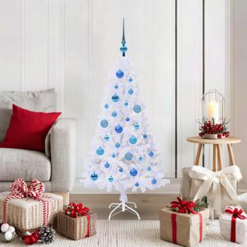 ARDEBO.de - Künstlicher Weihnachtsbaum Weiß 120 cm PVC und Stahl