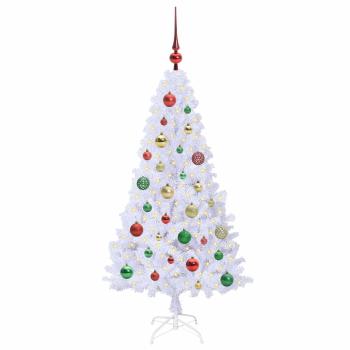 Künstlicher Weihnachtsbaum Weiß 120 cm PVC und Stahl