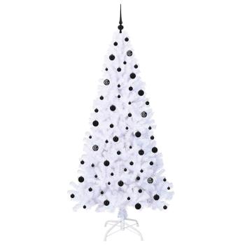Künstlicher Weihnachtsbaum Weiß 210 cm PVC und Stahl