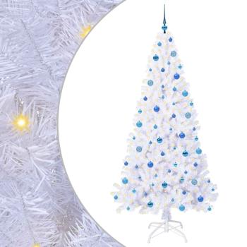 Künstlicher Weihnachtsbaum Weiß 210 cm PVC und Stahl