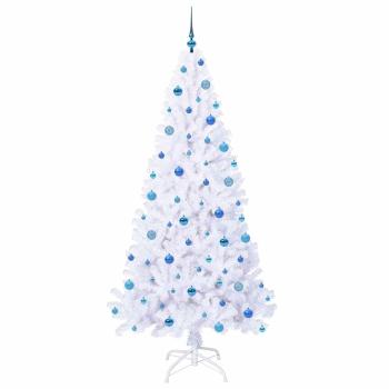 Künstlicher Weihnachtsbaum Weiß 210 cm PVC und Stahl
