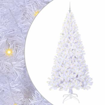 Künstlicher Weihnachtsbaum Weiß 240 cm PVC und Stahl