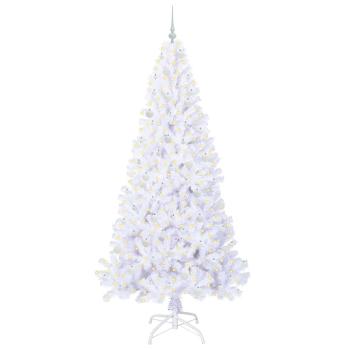 Künstlicher Weihnachtsbaum Weiß 240 cm PVC und Stahl