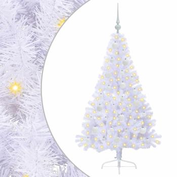Künstlicher Weihnachtsbaum Weiß 150 cm PVC und Stahl